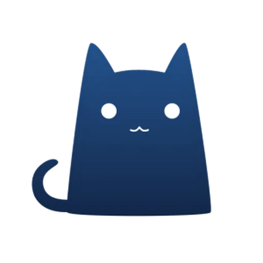 Clash for Windows 的应用图标,一只深蓝色的猫,白色眼睛