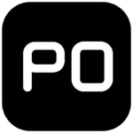 Potatso 的应用图标,黑色圆角方形底上有白色字母 PO