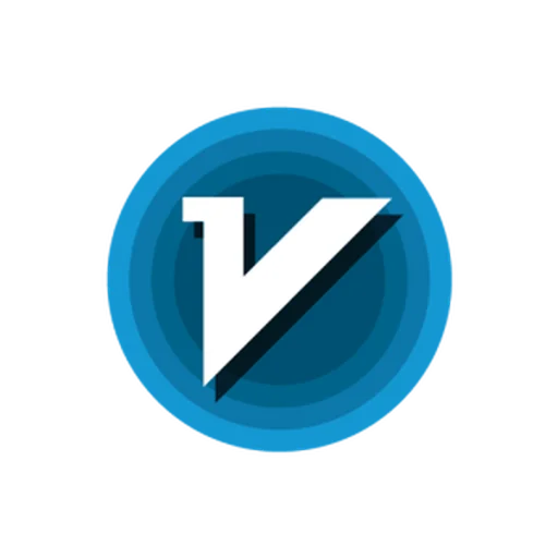 v2rayN 的应用图标,蓝色圆形底上一个带阴影的白色字母 V